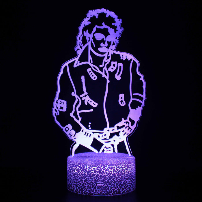 Famous Singer James Brown 3D Optical Illusion Lamp