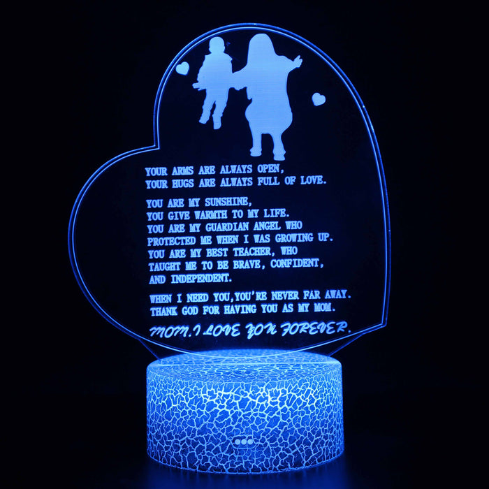 Mother Poem Gift 3D Optical Illusion Lamp