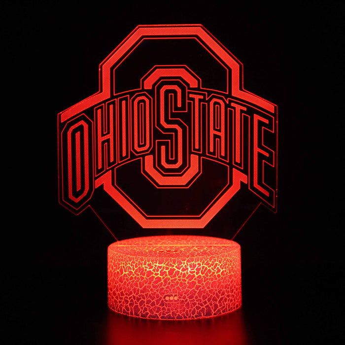 Ohio State 3D Optical Illusion Lamp