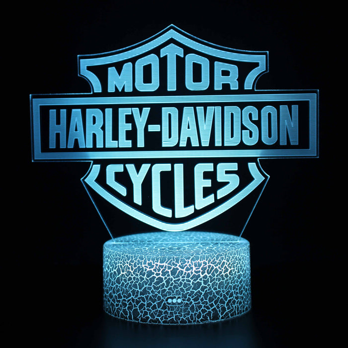 Harley-Davidson Team Logo 3D Optical Illusion Lamp
