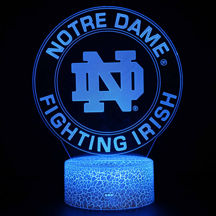 Notre Dame Fighting Irish 3D Optical Illusion Lamp