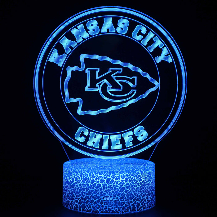 Kansas City Chiefs 3D Optical Illusion Lamp