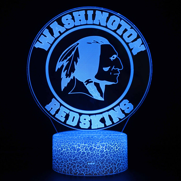 Washington Redskins 3D Optical Illusion Lamp
