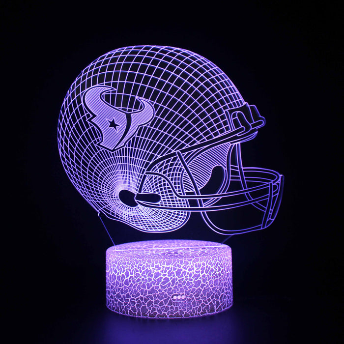 Houston Texans Football Helmet 3D Optical Illusion Lamp