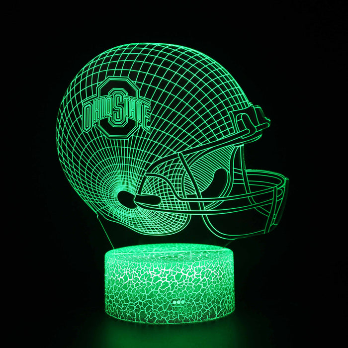 Ohio State Football Helmet 3D Optical Illusion Lamp