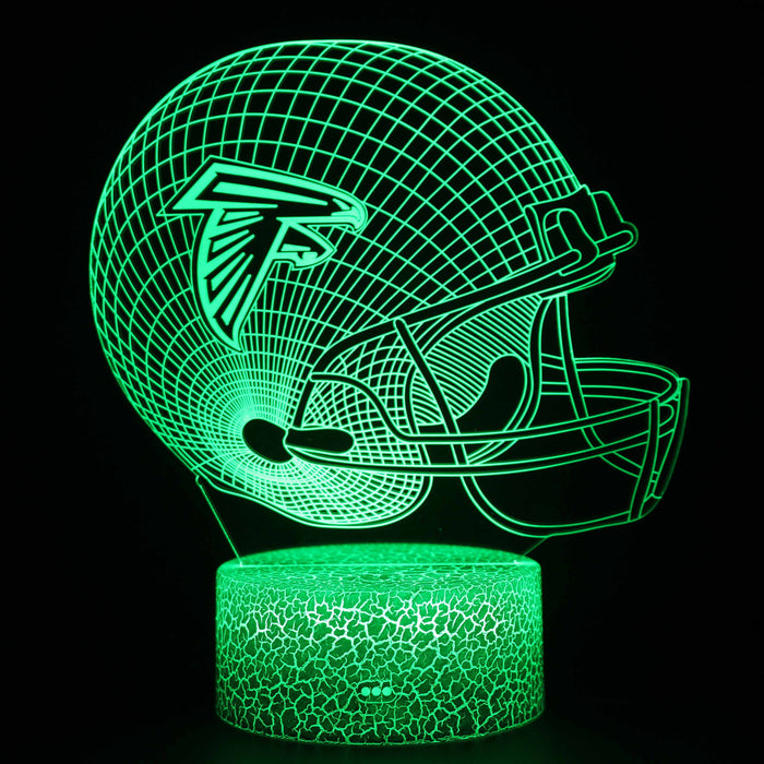 Atlanta Falcons Football Helmet 3D Optical Illusion Lamp