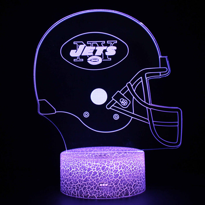 New York Jets Football Helmet 3D Optical Illusion Lamp