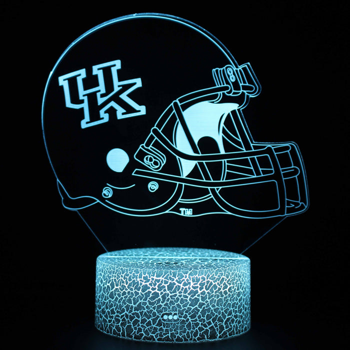 Kentucky Wildcats Football Helmet 3D Optical Illusion Lamp