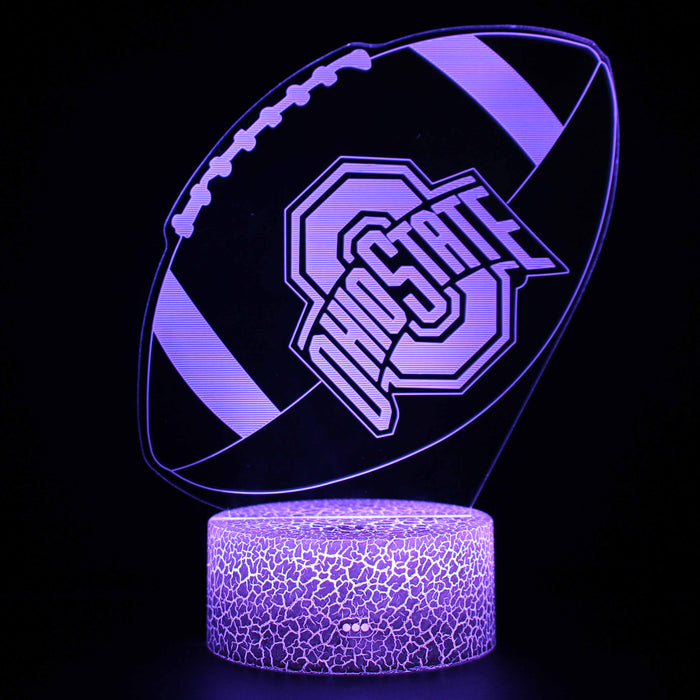 Ohio State Football 3D Optical Illusion Lamp