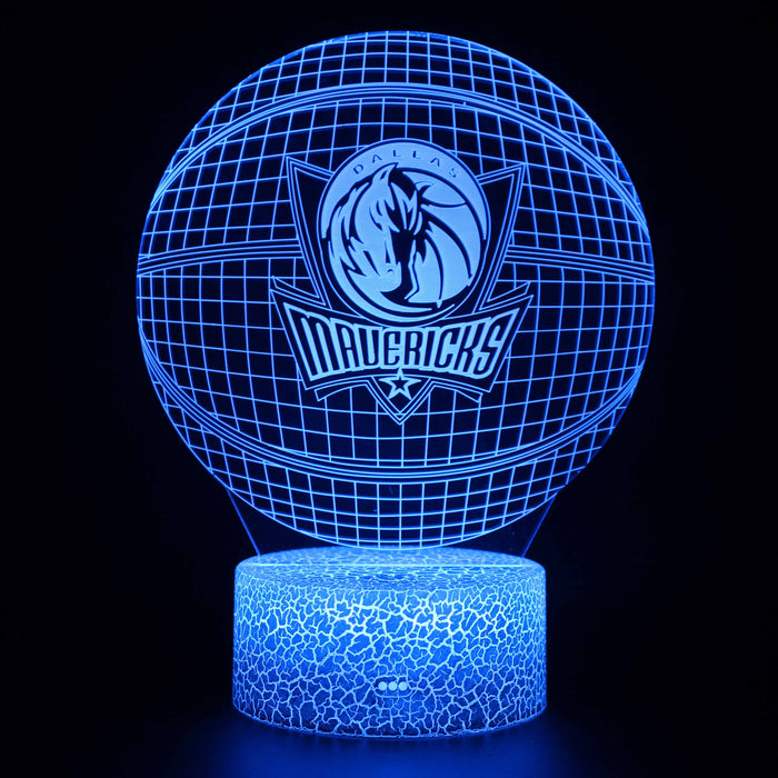 Dallas Mavericks Basketball 3D Optical Illusion Lamp