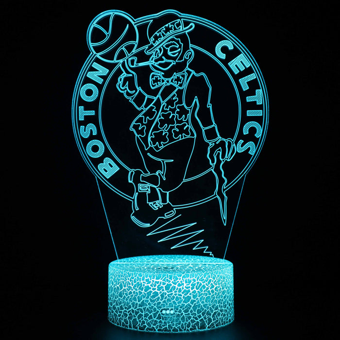 Boston Celtics Basketball 3D Optical Illusion Lamp
