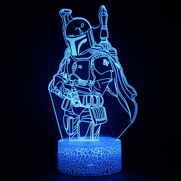 Darth Vader Star Wars Character 3D Optical Illusion Lamp