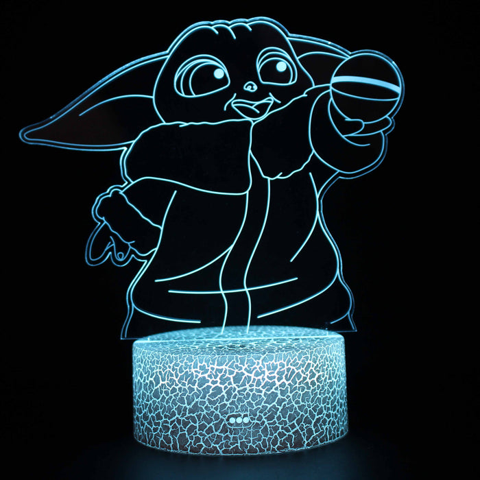 Star Wars Baby Yoda 3D Optical Illusion Lamp