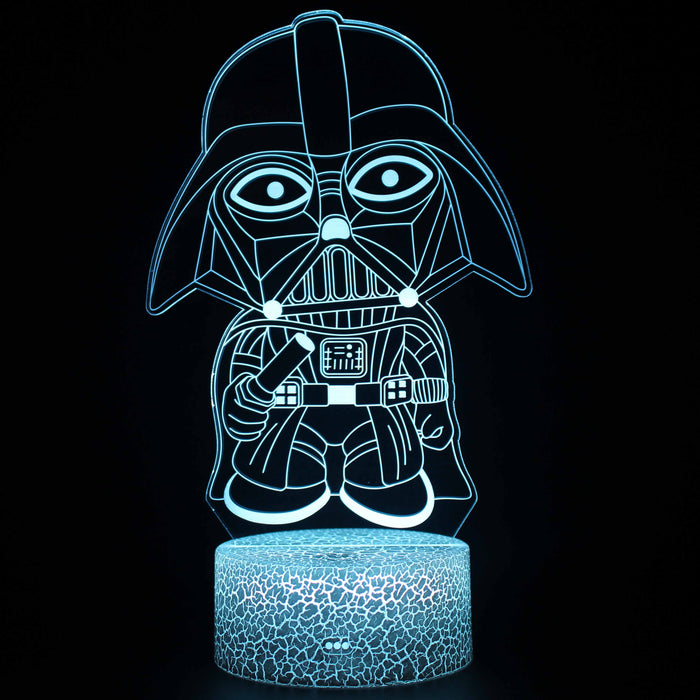 Cute Star Wars Darth Vader Character 3D Optical Illusion Lamp