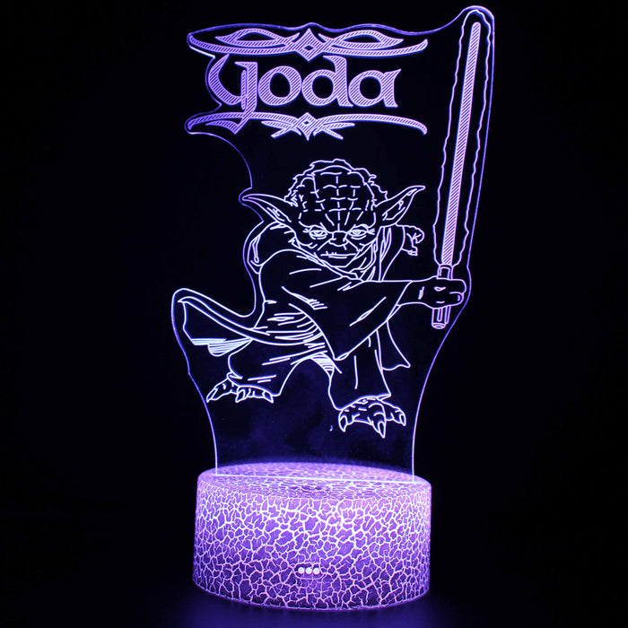 Star Wars Yoda 3D Optical Illusion Lamp
