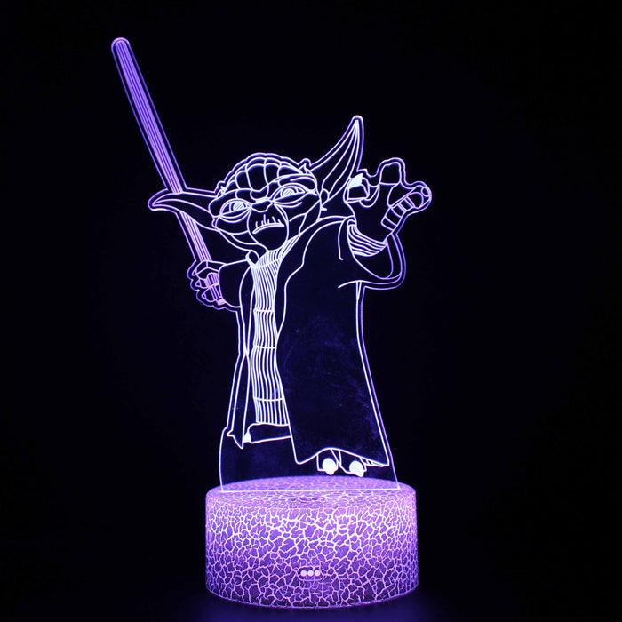 Star Wars Yoda 3D Optical Illusion Lamp