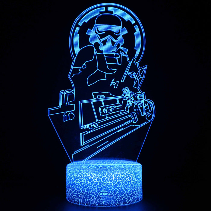 Star Wars Darth Vader Character 3D Optical Illusion Lamp
