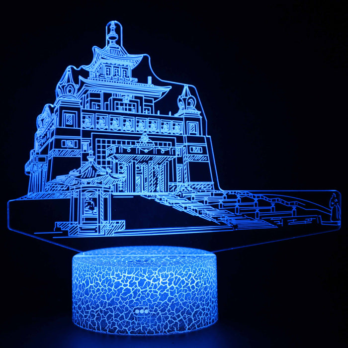 Famous Temple Building 3D Optical Illusion Lamp