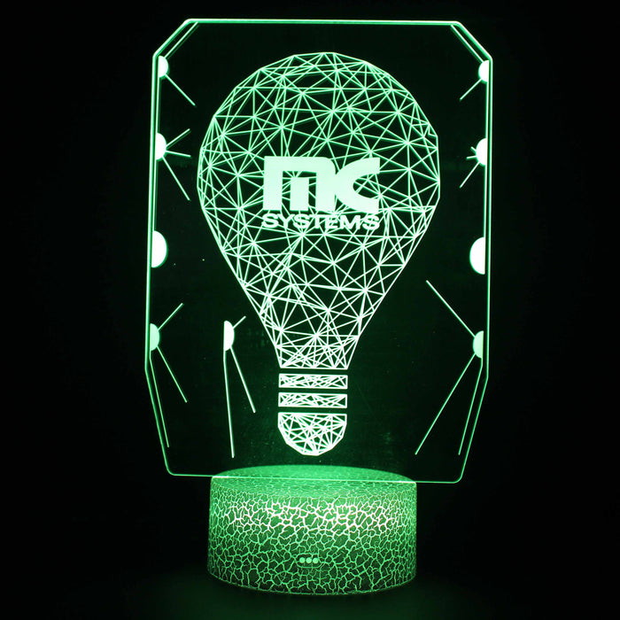 NC Systems Logo 3D Optical Illusion Lamp