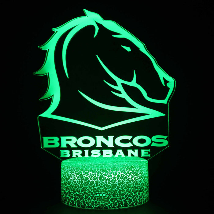 Brisbane Broncos 3D Optical Illusion Lamp