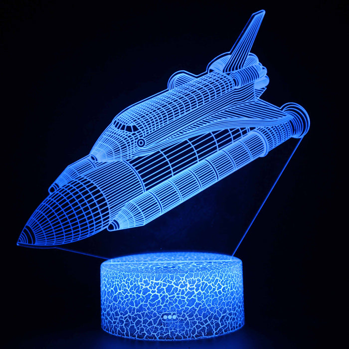 Flying Spaceship 3D Optical Illusion Lamp