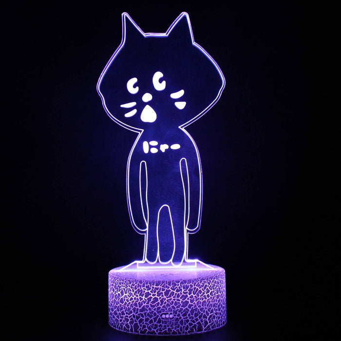 Abstract Cat Cartoon Optical Illusion Lamp