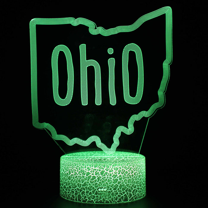 Ohio State 3D Optical Illusion Lamp