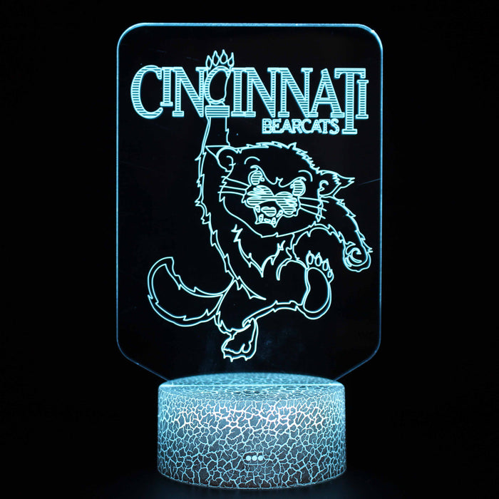 Cincinnati Bearcats 3D Optical Illusion Lamp