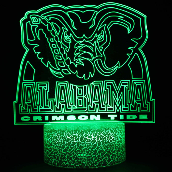 Alabama Crimson Tide 3D Optical Illusion Lamp