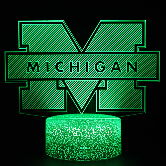 Michigan 3D Optical Illusion Lamp
