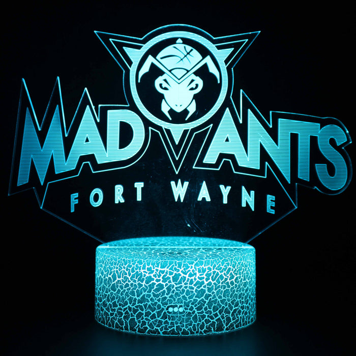 Mad Ants Fort Wayne Basketball 3D Optical Illusion Lamp
