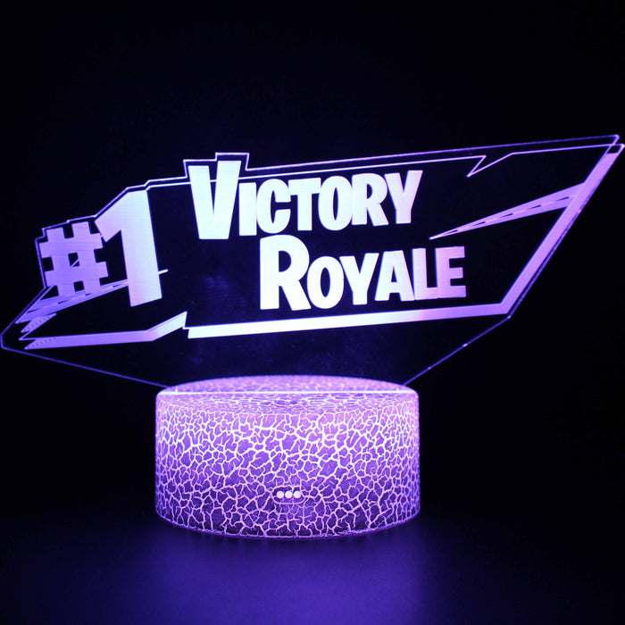 Fortnite #1 Victory Royale 3D Optical Illusion Lamp