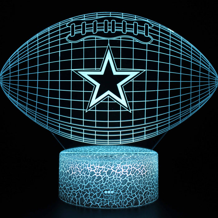 Dallas Cowboys Football 3D Optical Illusion Lamp