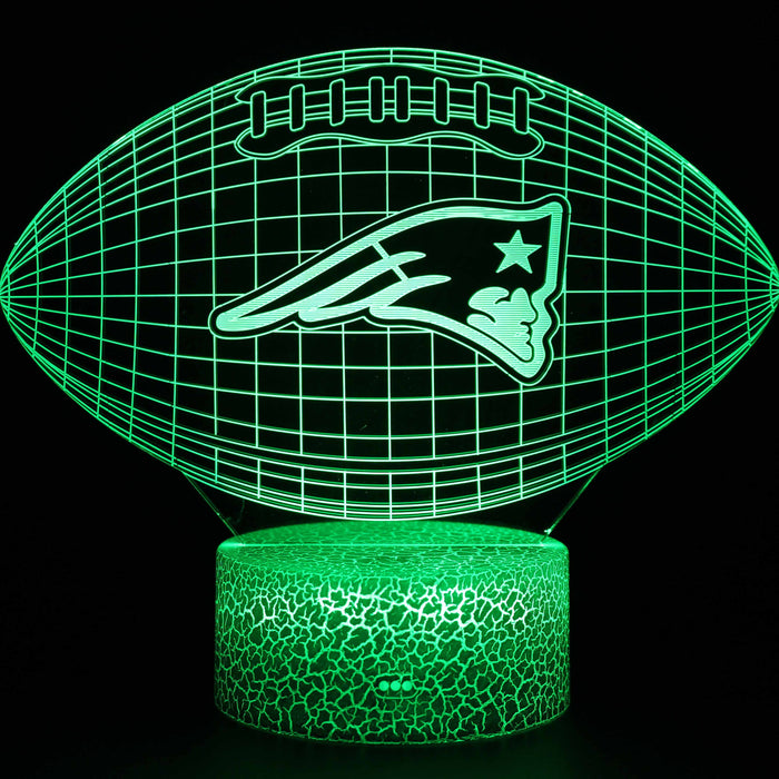 New England Patriots Football 3D Optical Illusion Lamp