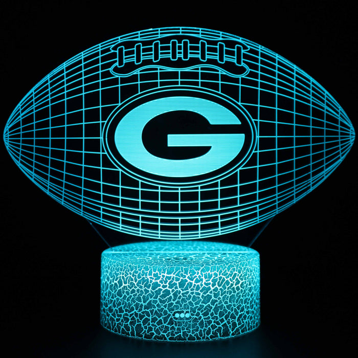 Green Bay Packers Football 3D Optical Illusion Lamp