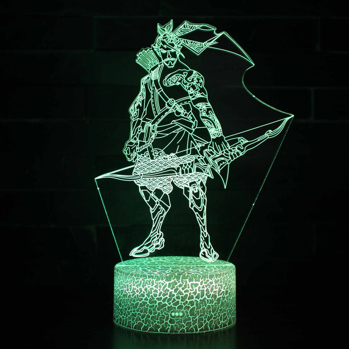 Overwatch Character 3D Optical Illusion Lamp