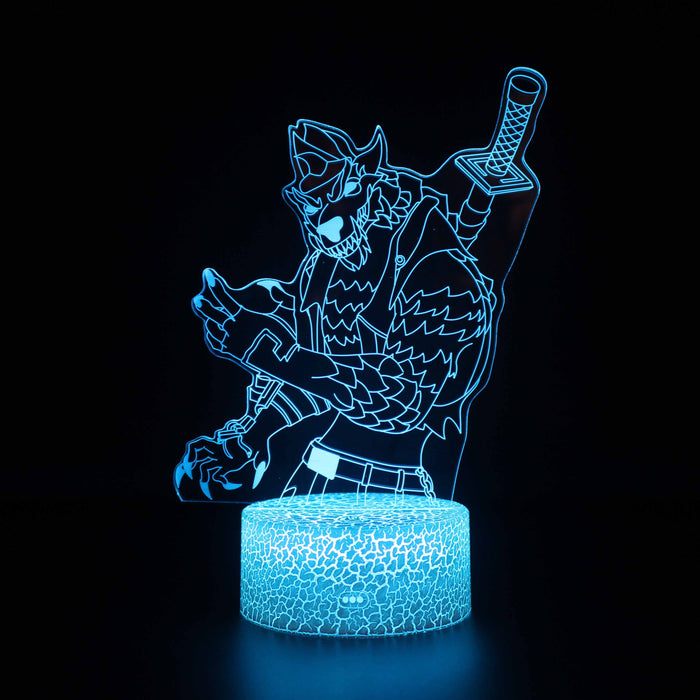 Cool Fortnite Character 3D Optical Illusion Lamp
