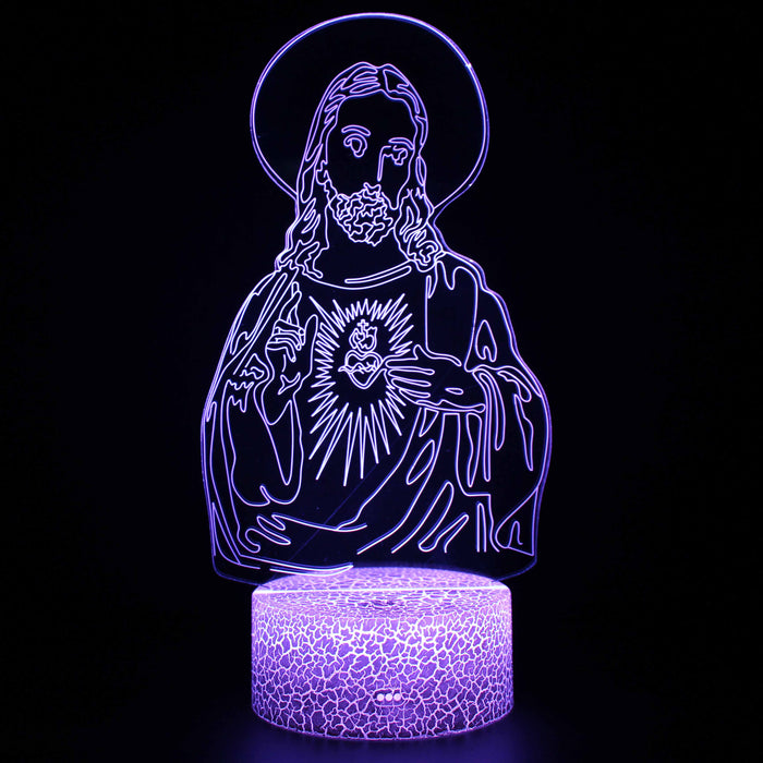 Jesus 3D Optical Illusion Lamp