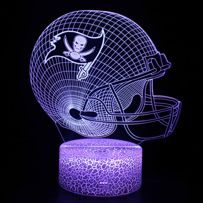 Tampa Bay Buccaneers Football Helmet 3D Optical Illusion Lamp