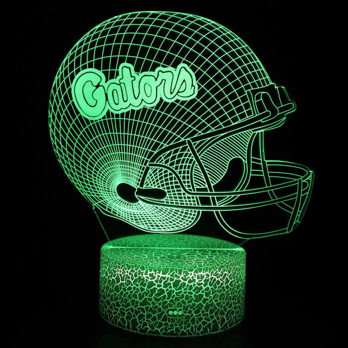 Florida Gators Football Helmet 3D Optical Illusion Lamp