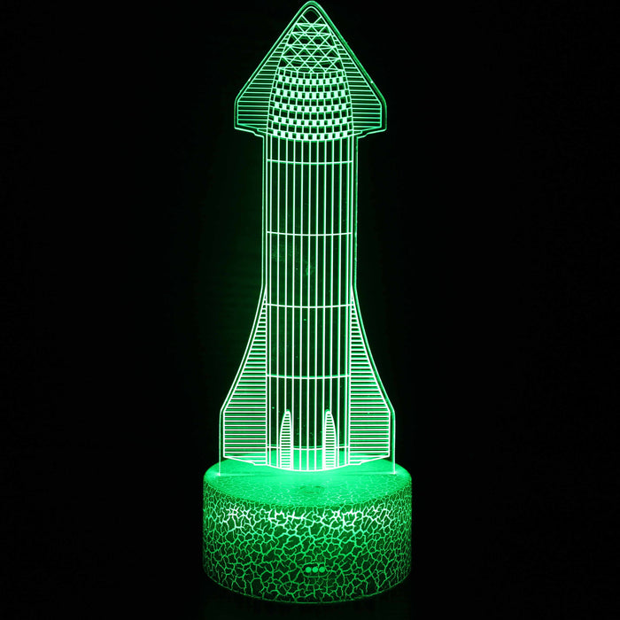 Ready For Take Off Spaceship 3D Optical Illusion Lamp