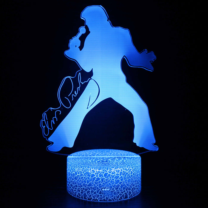 Famous Singer Elvis Presley3D Optical Illusion Lamp
