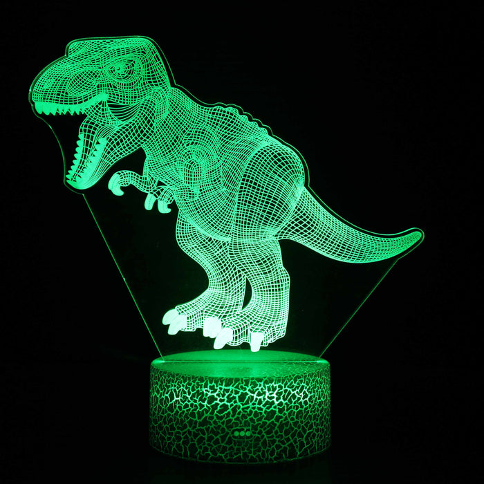 Realistic Huge Roaring T-Rex Dinosaur 3D Optical Illusion Lamp