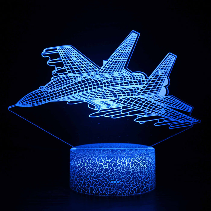 Navy Jet 3D Optical Illusion Lamp