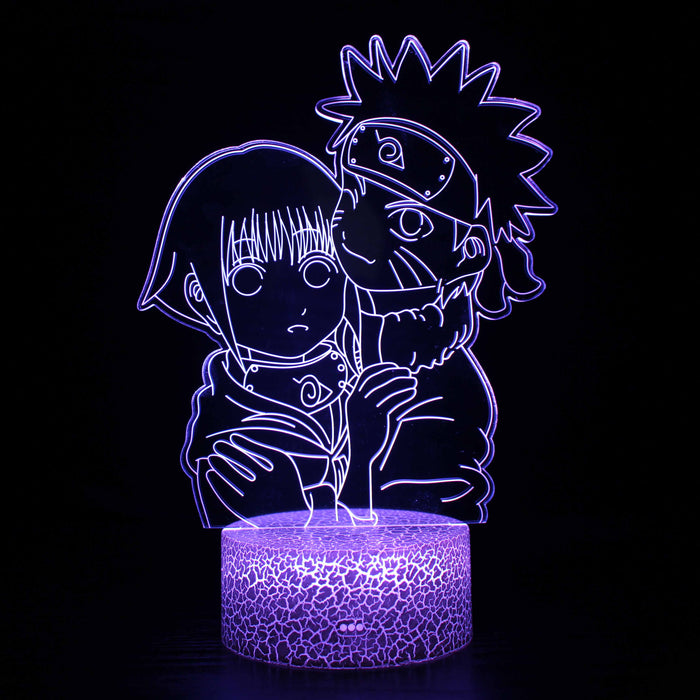 Naruto & Hinata Character 3D Optical Illusion Lamp