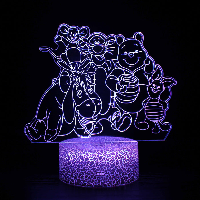 Winnie The Pooh 3D Optical Illusion Lamp