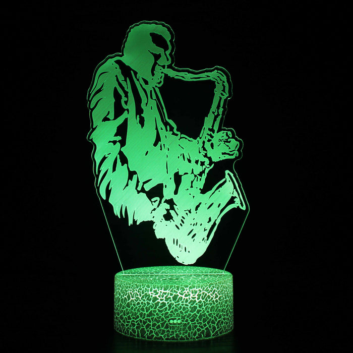 Famous Jazz Singer 3D Optical Illusion Lamp
