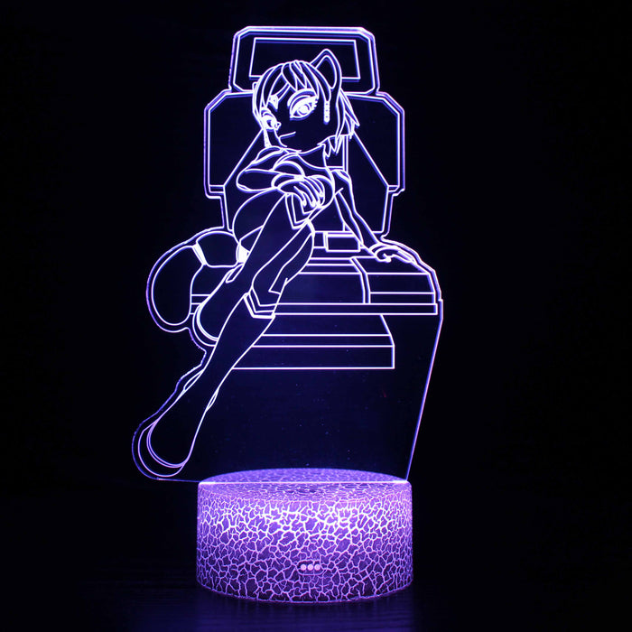 Anime Décor Girl Cartoon Optical Illusion Lamp