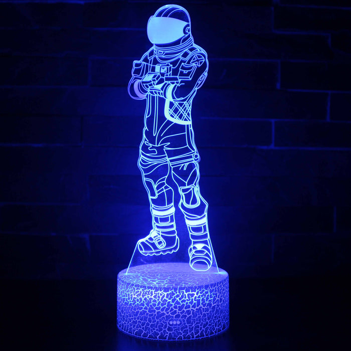 Fortnite Spaceman Character 3D Optical Illusion Lamp