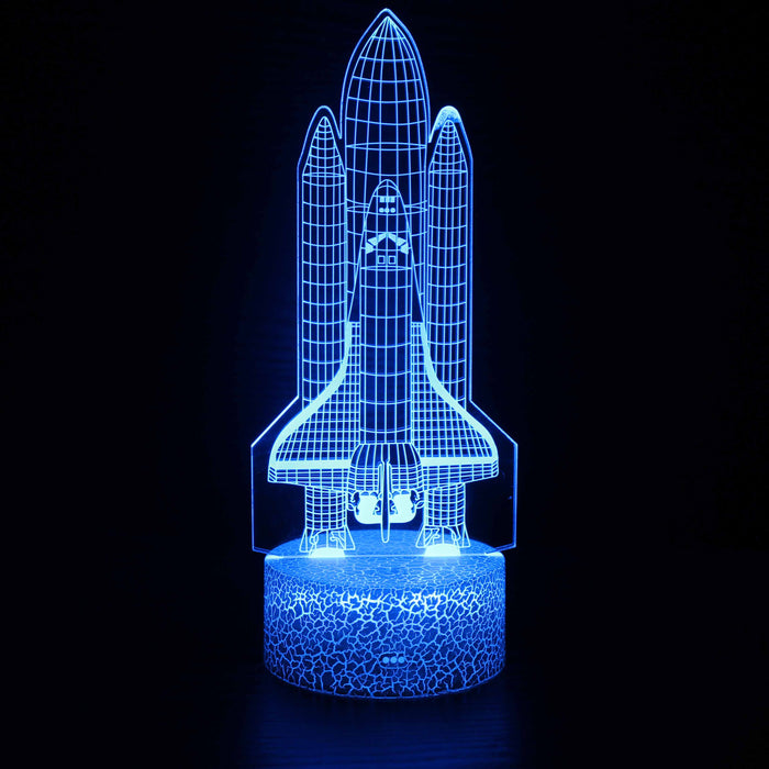 Spaceship Take Off 3D Optical Illusion Lamp